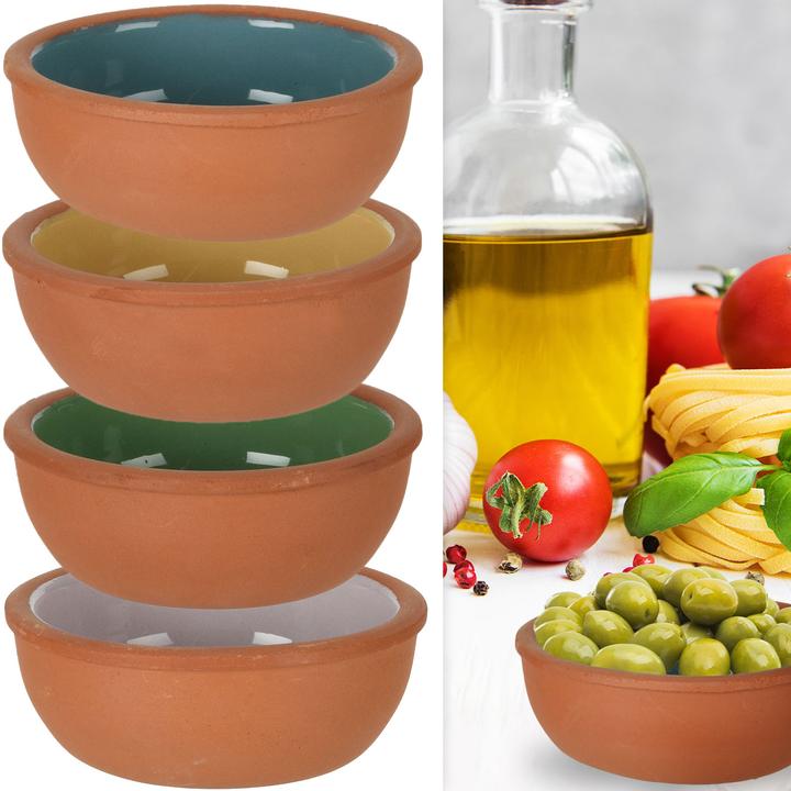 Actual product image Excellent Houseware Terracotta tapas bowls, 8 pieces, 10 x 4 cm