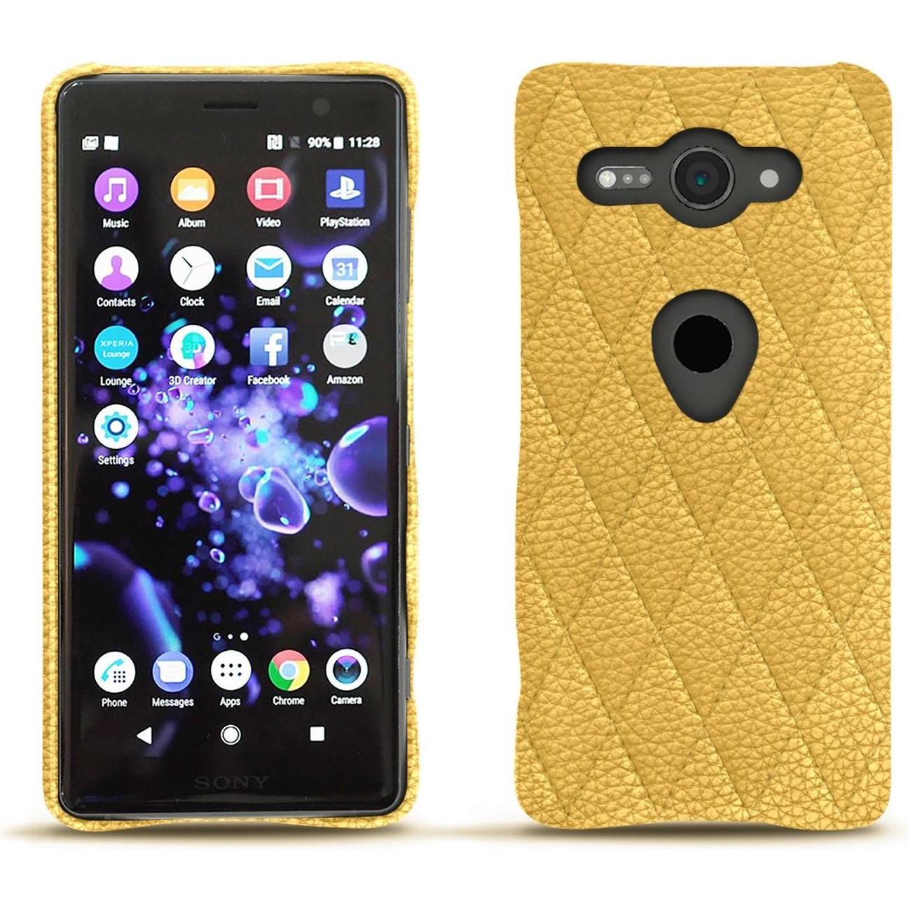 Noreve Lederschutzhülle (Sony Xperia XZ2 Compact), Smartphone Hülle, Orange