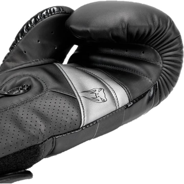 Actual product image Venum Elite Evo Boxing Gloves - Black/Black - 12 Oz (12 OZ, One size)