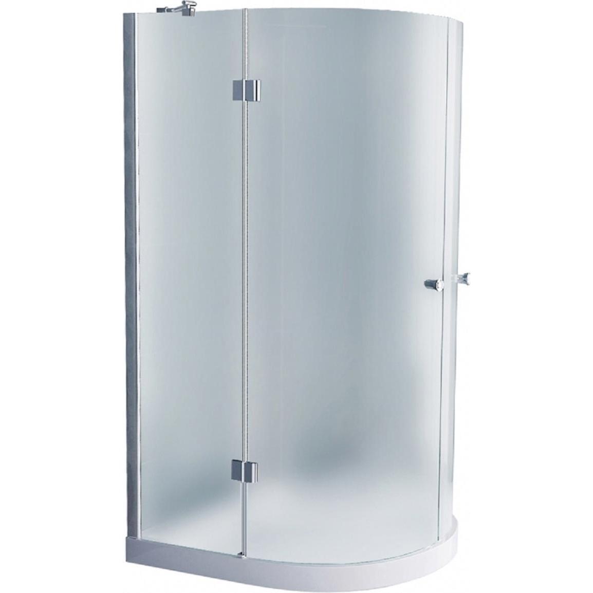 Jet-Line, Duschkabine + Duschwand, Glasdusche RAVENNA 100x100x195cm Milchglas (100 cm, 100 cm, 195 cm)