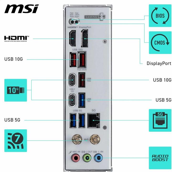 Produktbild MSI B850M GAMING PLUS WIFI (AMD B850, Micro ATX (mATX))