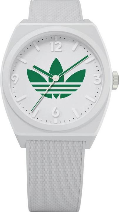 Actual product image adidas Quartz wristwatch AOST23047 White Case material=resin Bracelet material=resin (Analogue wristwatch, 38 mm)