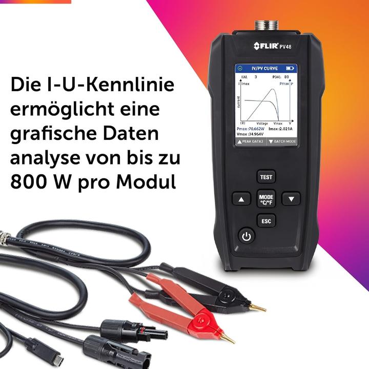 Actual product image Flir Solarpanel-Tester und I-V-Kennlinien-Tracer mit Temperaturmessungen PV48 So