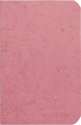 Actual product image Clairefontaine Age Bag Stapl Ntbk A 6 48sh Plain Pink (9x14 cm, Plain, Soft cover)