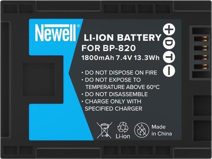 Actual product image Newell replacement battery BP-820 for Canon (Camera battery)