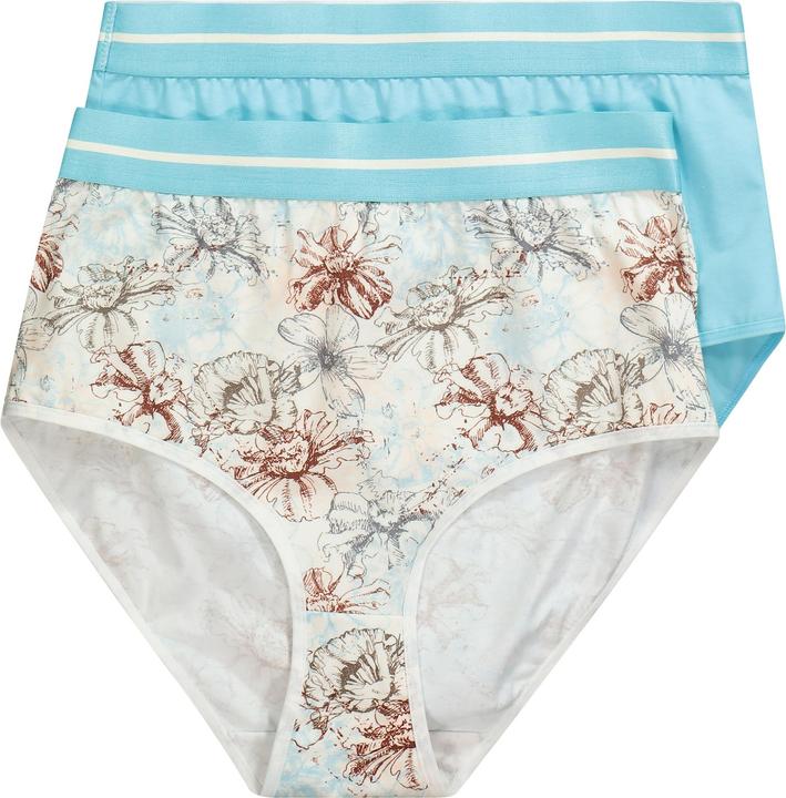 Immagine prodotto Ulla Popken Maxi slip in confezione doppia con orli a righe (42, 44)