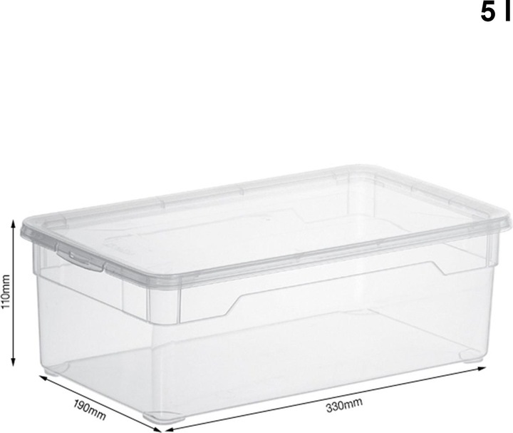 Produktbild Rotho 4er Set Box Lady Shoe CLEAR (33 x 19 x 11 cm, 5 l)