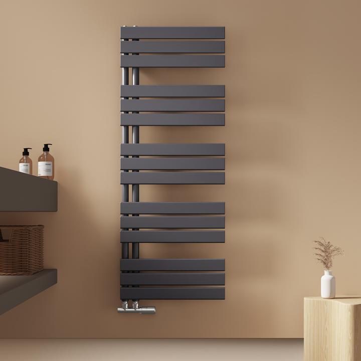 Emke Badheizkörper Handtuchhalter Handtuchwärmer 130x50cm Anthrazit 661w (661 W)