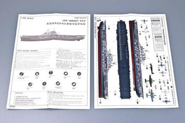 Actual product image Trumpeter USS Hornet CV-8