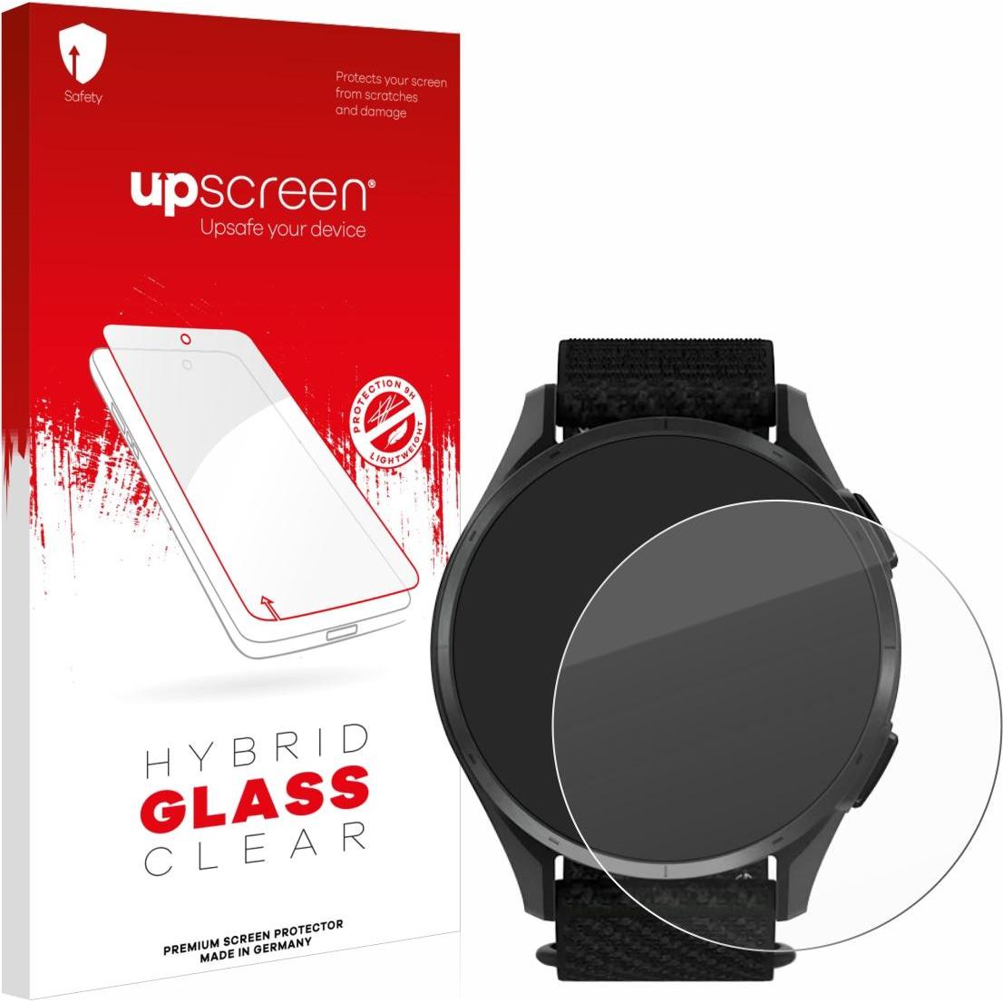 upscreen Schutzglas Schutzfolie Displayschutz Display Schutz Glas Folie klar, Smartwatch Schutzfolie, Transparent