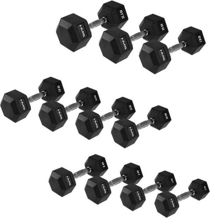 Actual product image HMS Dumbbell 14 kg HEX-PRO 14 (1 x 14 kg)