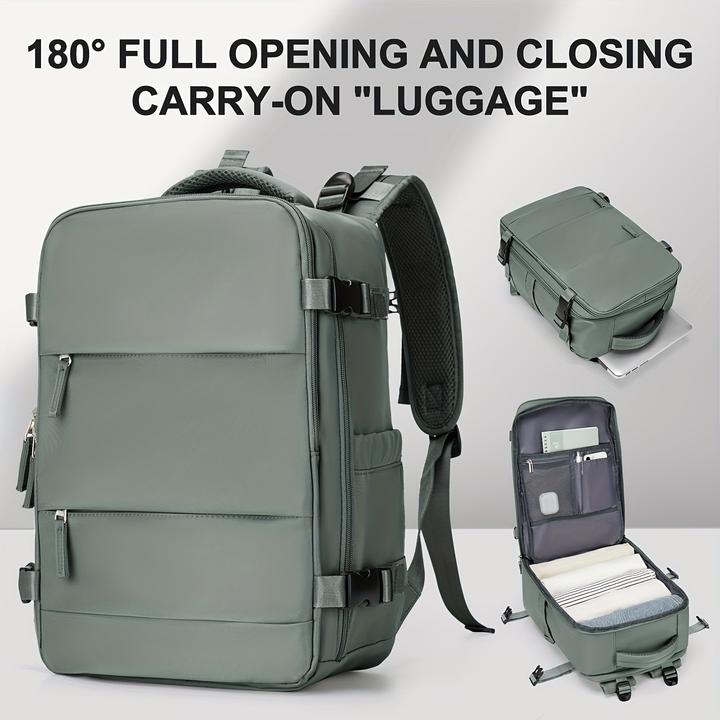 Image du produit Only-Bags.Store Sac à dos de voyage grand volume, sac à main unisexe à la mode avec ouverture à 180°, léger