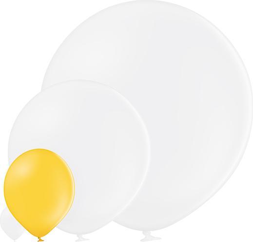 Actual product image Belbal 25 Decorative Round Balloons Ø 33 cm SUN YELLOW (25 x)