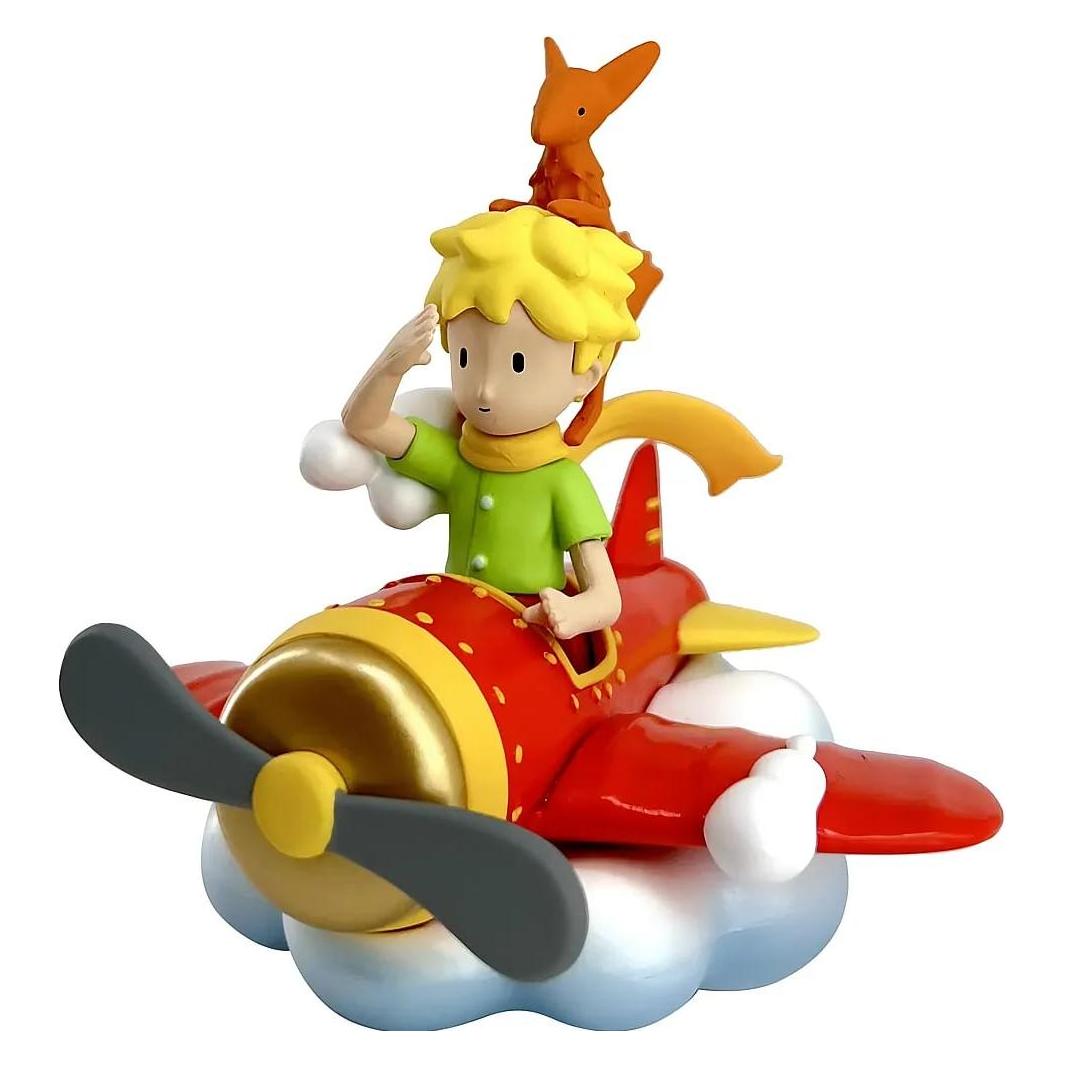 Plastoy Le Petit Prince Beeldje Le Petit Prince Er Le Renard En Avion 7 Cm