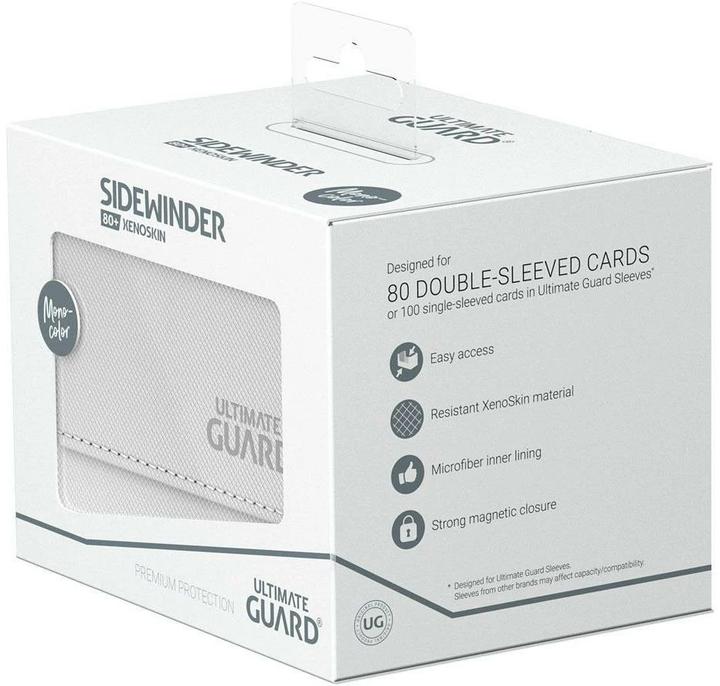 Actual product image Ultimate Guard Card Box XenoSkin Sidewinder Monocolor 80+ White