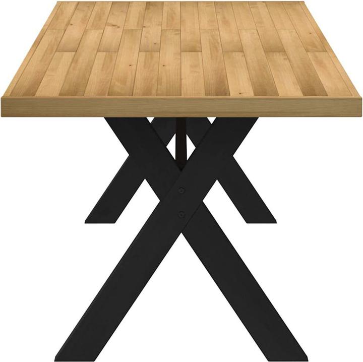 Produktbild VidaXL Esstisch NOAIN X-Form-Beine 180x90x75 cm Massivholz Kiefer (180 x 90 x 75 cm)