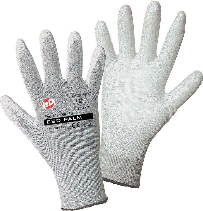 Actual product image Worky Fine knit glove ESD Nylon/PU (11)