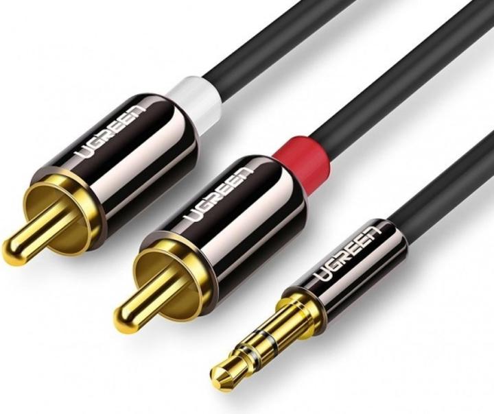 Produktbild Ugreen 2x RCA – 3.5mm Klinke (1 m, AUX Kabel, Cinch Kabel)