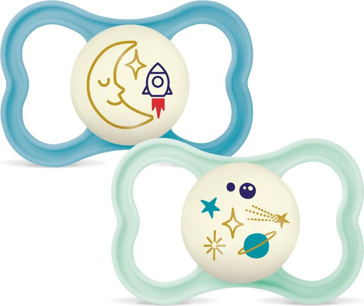 MAM - Air Night Silk 2p Box V - Blue - 6-16m (2x, 6 - 16 Months)