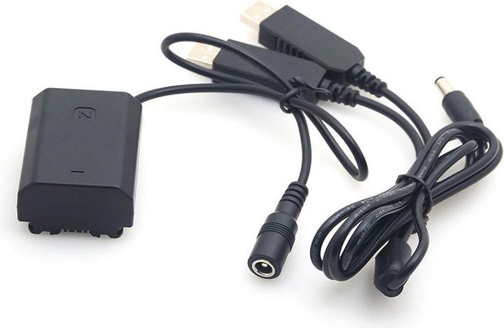 Actual product image Caruba Sony NP FZ100 Full Decoding Dummy Battery + 5V 2A Dual USB Cable (Camera battery)