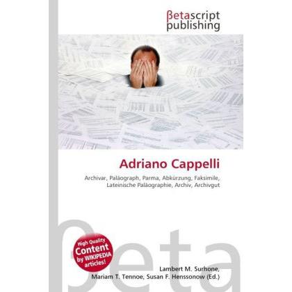 Adriano Cappelli, Fachbücher