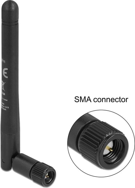 Delock Antenne 5G SMA -1.0 - 4.5 dBi avec articulation basculante (5G)