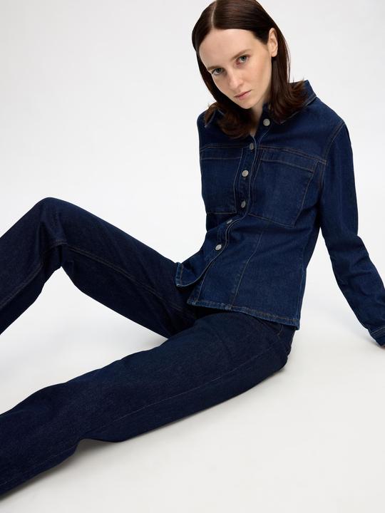 Image du produit Selected Femme Jeans bleu foncé coupe droite (W26/L32)