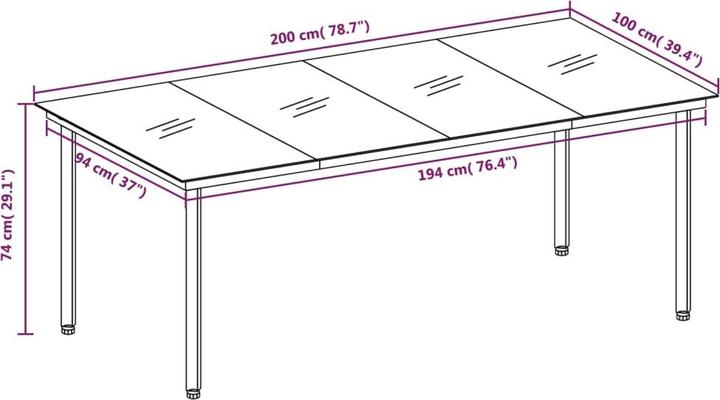 Produktbild vidaXL Garten Essgruppe