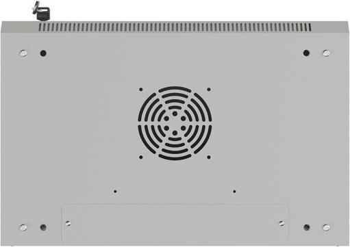 Actual product image Lanberg Wandmontage 19 4HE 540X350 grauer Rackschrank mit Glastür (flat pack) (4 RU, 19 inch rack)
