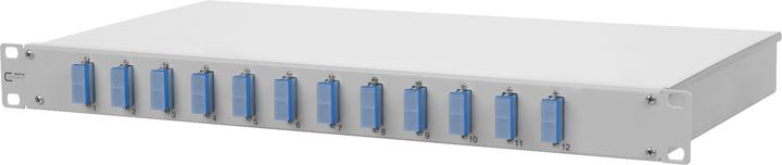 Actual product image Metz Fibre optic patch panel 12f 1RU SC-D 482.6mm(19) 1RU 19inch flush-mount OS2 w.pigtails max 24f