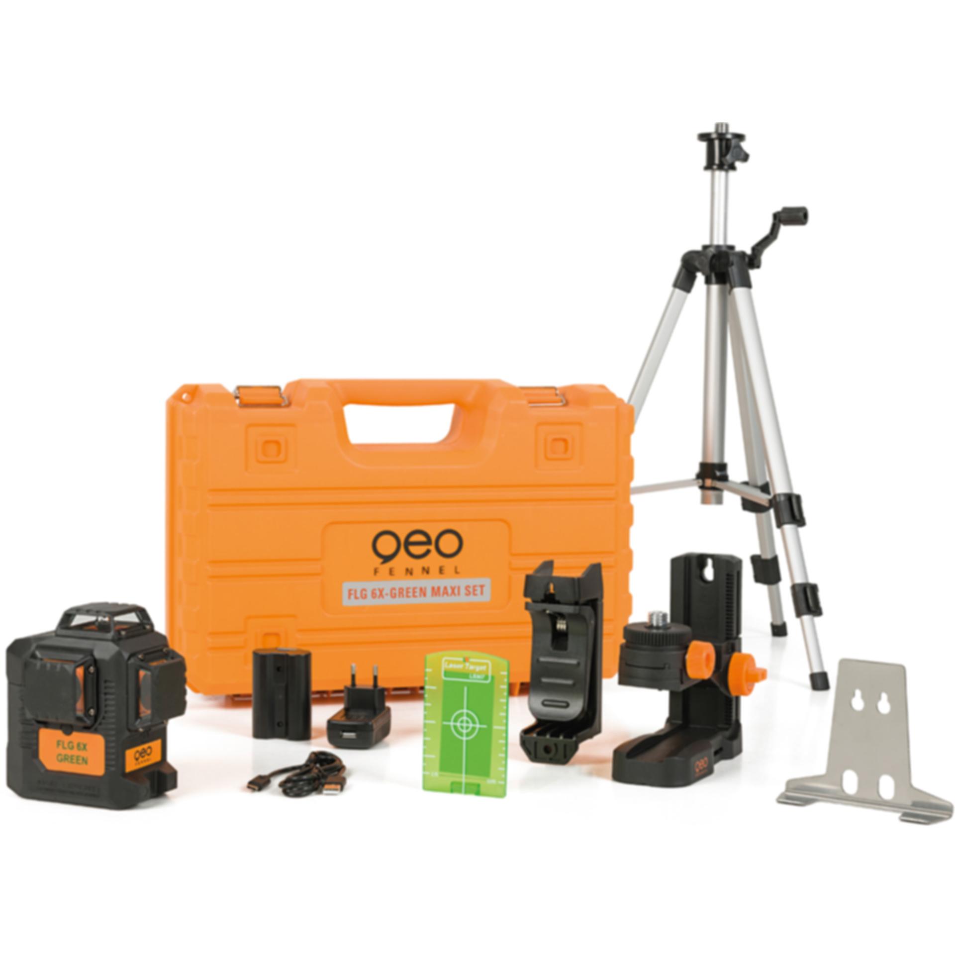 Geo-Fennel, Laser lineare, Laser multilinea 3x360° verde FLG 6X-GREEN MAXI SET