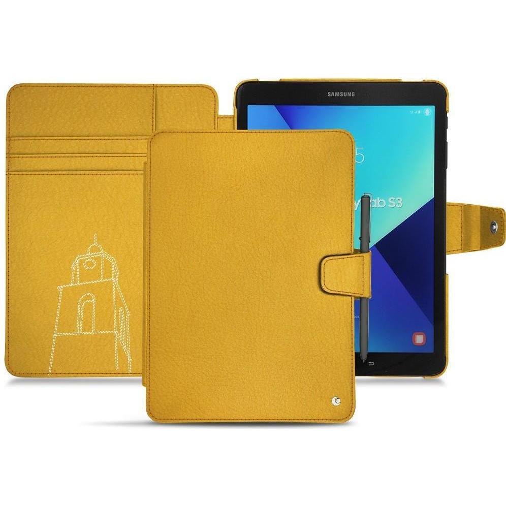 Noreve Lederschutzhülle Wallet (Galaxy Tab S3 9.7 (2017)), Tablet Hülle, Orange