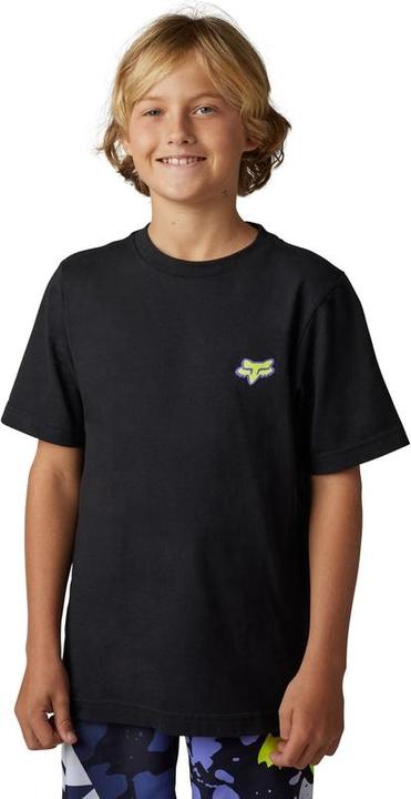 Actual product image Fox Tee 23 Yth Morphic Ss Blk Ym (M)
