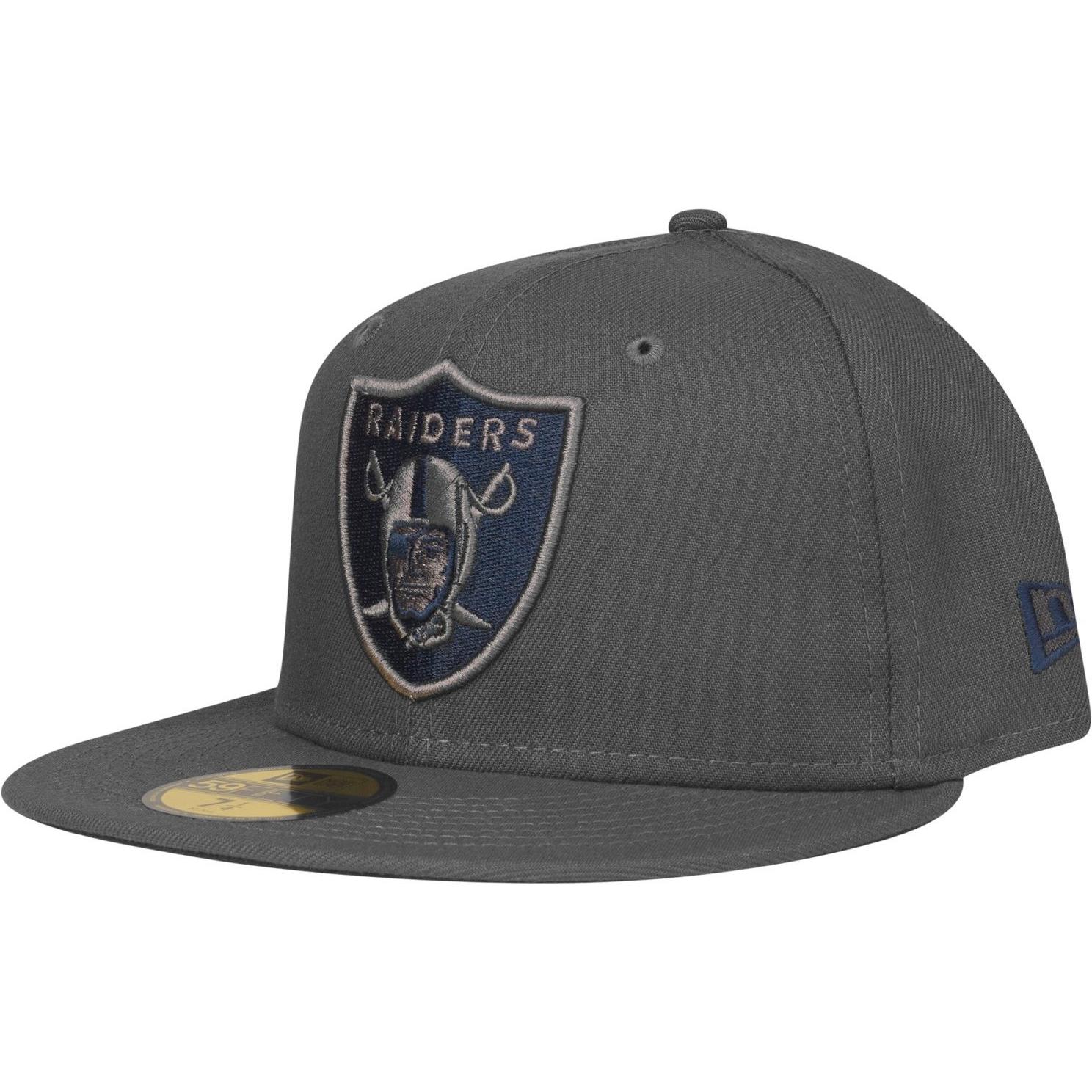 New Era, Herren, Cap, 59Fifty Fitted Cap - NFL Las Vegas Raiders - 7 5/8, Grau, (7 5/8)