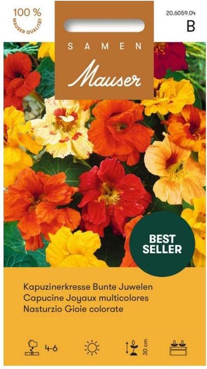 Samen Mauser Bijoux colorés de capucines (Graines d'herbes aromatiques)