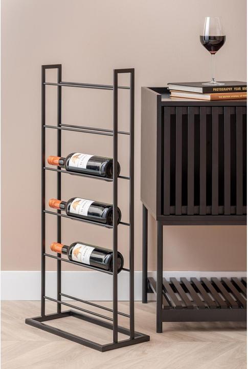 Produktbild present time Weinregal Single Floor 84.5 x 20 cm, Schwarz (6 Fl.)