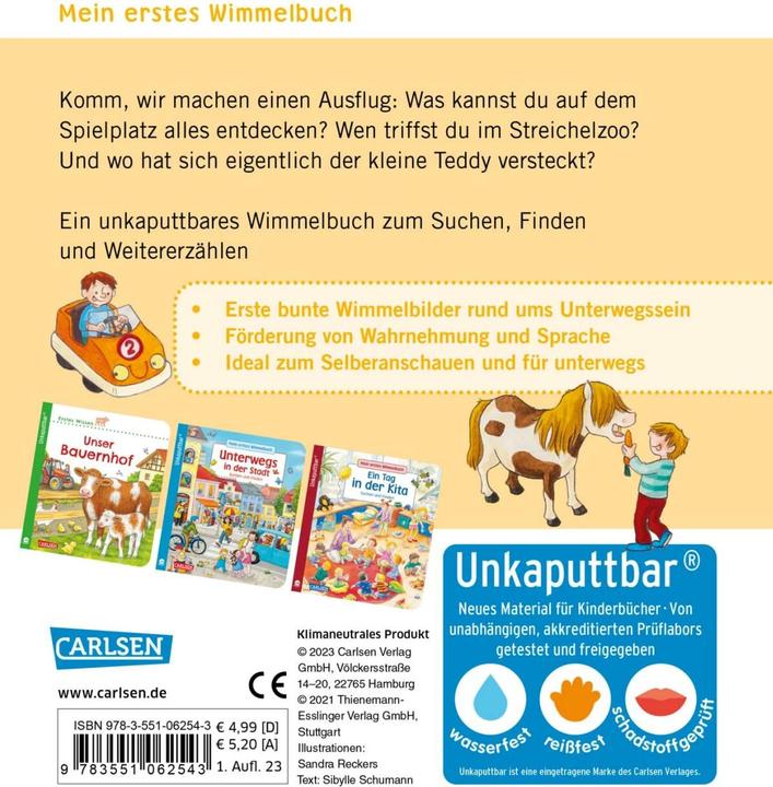 Actual product image Unbreakable: My first Wimmel book: We're going on a trip (German)