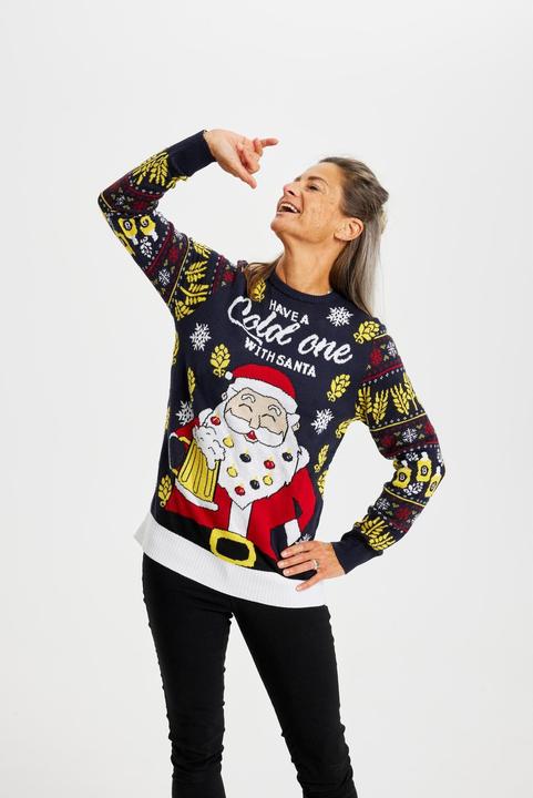 Produktbild Christmas Sweats Have a Cold One With Santa LED Sweater (L)