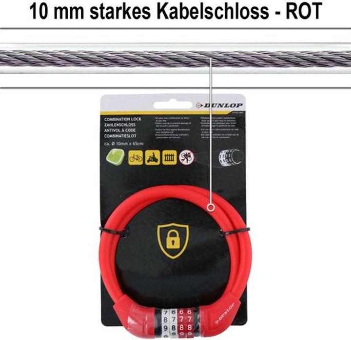 Produktbild Dunlop Combination lock 4as (65 cm)