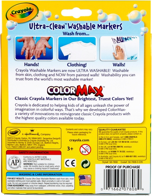 Produktbild Crayola Ultra Clean Filzstifte mit Kegelspitze (Multi, 8 x)