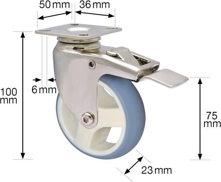 Image du produit Wagner System Roulettes pivotantes et fixes