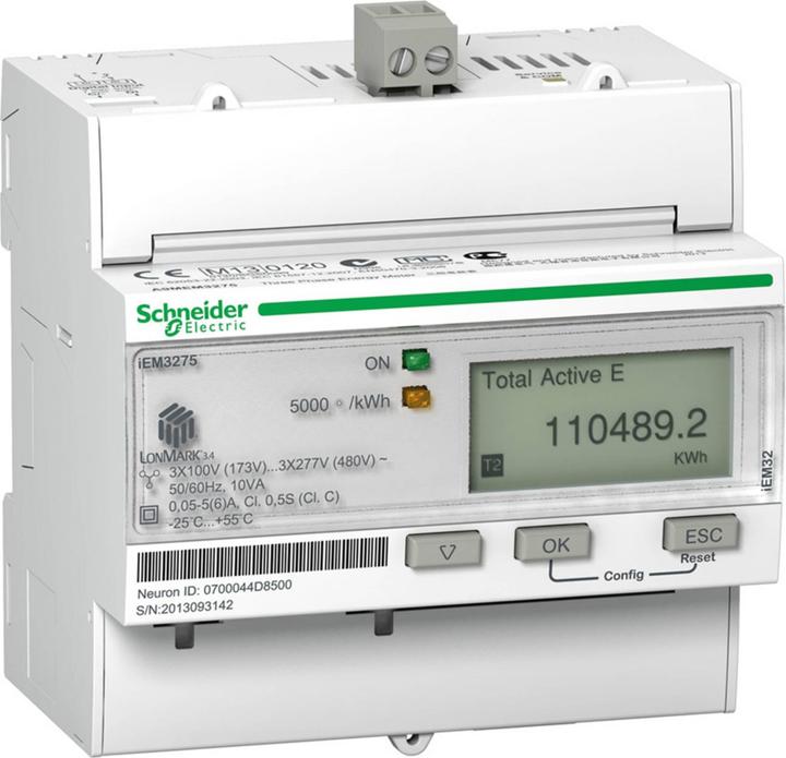 Schneider Electric iEM3275 meter CT LON 1 digital input