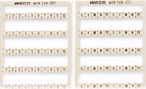 Produktbild Wago Beschriftungslabel 1-10 beschriftet (Anschlussleiste)