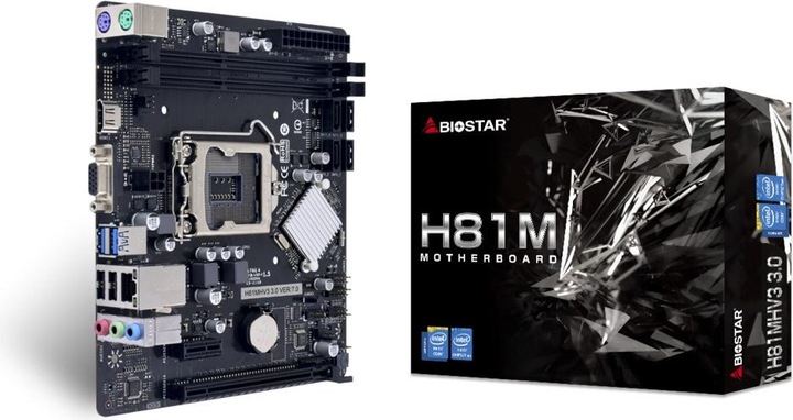 Actual product image Biostar Motherboard H81MHV3 3.0 (LGA 1150, Intel H81, mATX)