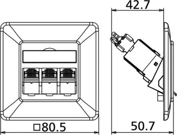 Actual product image Metz Connect 130B11D31002-E Socket RJ-45 White