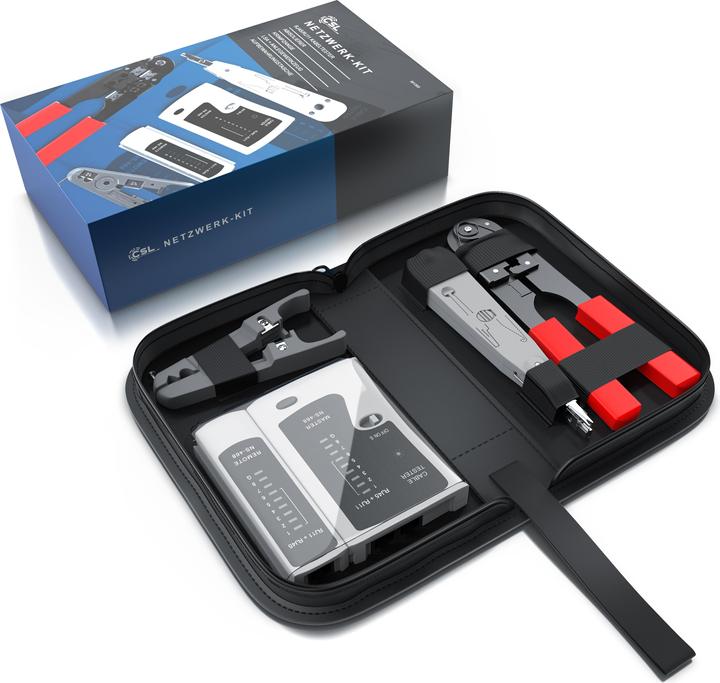 Actual product image CSL Network Cable Tester for RJ45 & RJ11 Cables - Patch Cord Cable Tester - LAN Network Cable Tester