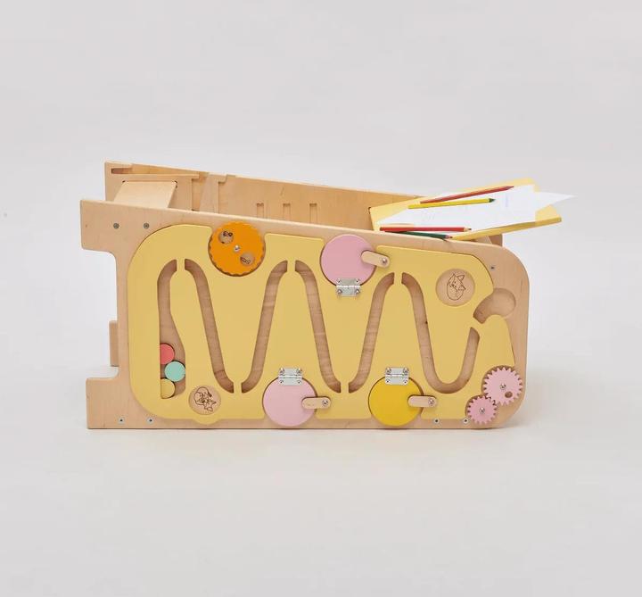 Produktbild Montessori Lernturm - Multifunktionaler Helferturm 5-in-1 - Gelb