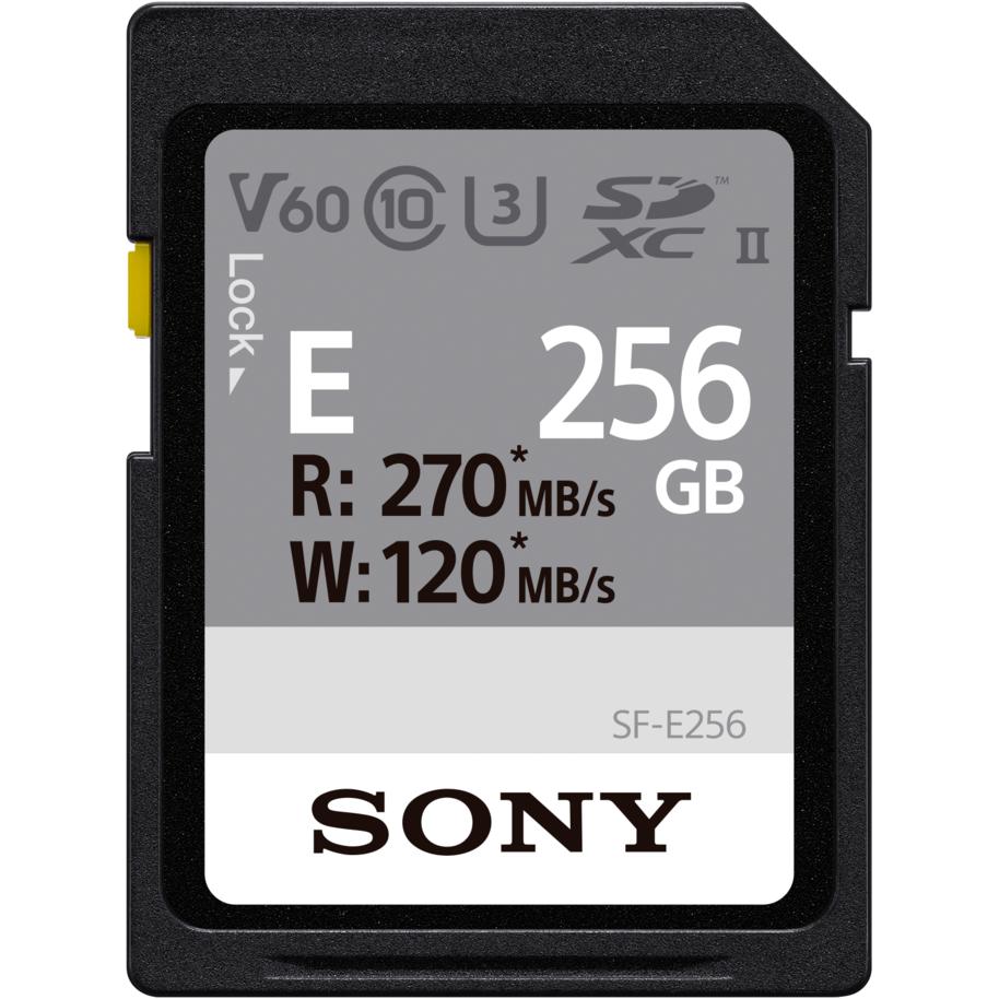 Sony SF-E series (256 GB, SDXC, U3, UHS-II), Speicherkarte, Schwarz