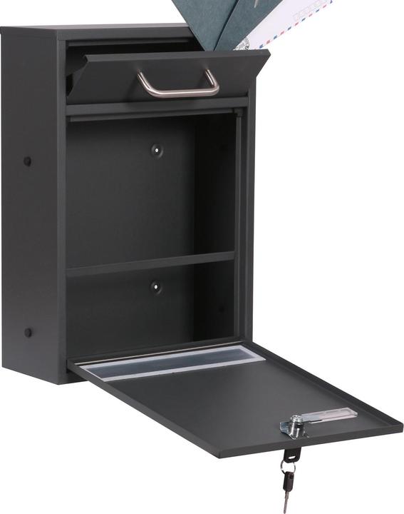 Produktbild Wiltec Briefkasten V53 Postkasten Namensschild Guckfenster 2 Schlüssel