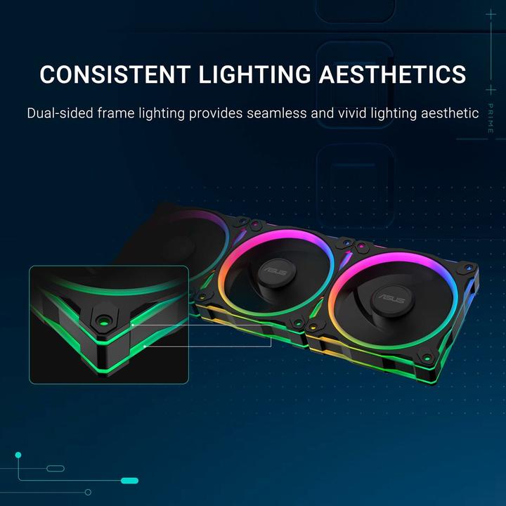 Productafbeelding ASUS PRIME MR120 FAN ARGB BLACK 3IN1 (120 mm, 3x)